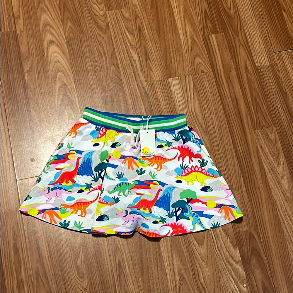 Colorful Dinosaur Print Kids Shorts